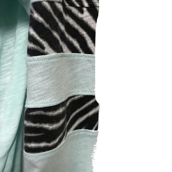 Pink Victoria's Secret Zebra Crewneck Long Sleeve Mint Green - Picture 4 of 14